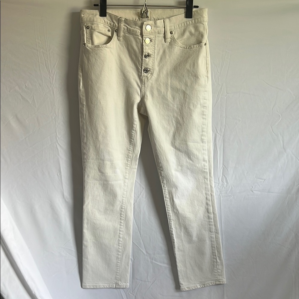 J. Crew Cream Ankle Cropped Jeans Contemporary Style